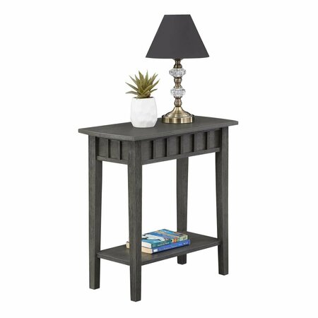 CONVENIENCE CONCEPTS Dennis End Table with Shelf Wirebrush Gray Oscar HI2822969